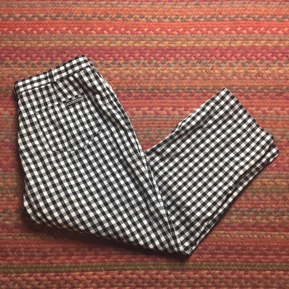 VINTAGE GINGHAM PLAID CROP PANTS - Picture 2 of 7